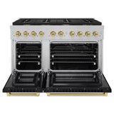 Autograph Edition 48 in. 6.7 cu. ft. 8 Burner Double Oven Gas Range in DuraSnow® - (SGRSZBLM48CB) -