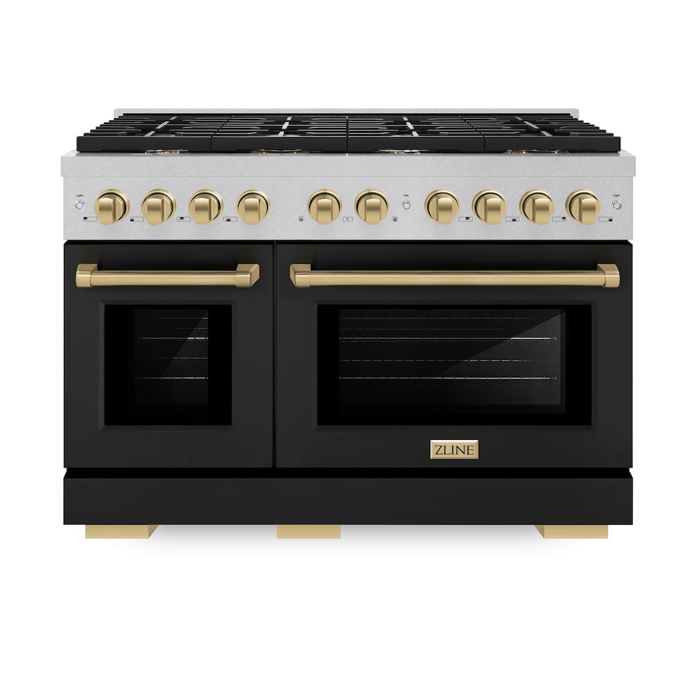 Autograph Edition 48 in. 6.7 cu. ft. 8 Burner Double Oven Gas Range in DuraSnow® - (SGRSZBLM48CB) -
