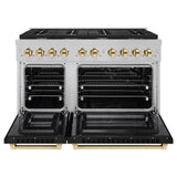 Autograph Edition 48 in. 6.7 cu. ft. 8 Burner Double Oven Gas Range in DuraSnow® - (SGRSZBLM48G) -