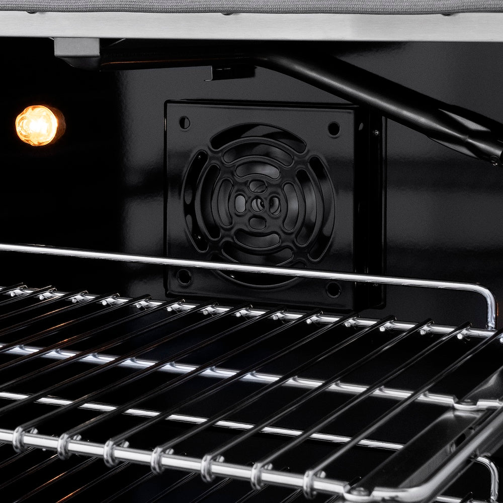AutographEdition 48 in. 6.7 cu. ft. 8 Burner Double Oven Gas Range in DuraSnow Stainless Steel with White Matte Doors and Matte Black Accents - (SGRSZWM48MB) -
