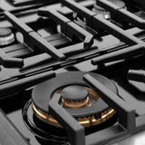 36in. 5.2 cu. ft. 6 Burner Gas Range with Convection Gas Oven in Stainless Steel with White Matte Door - (SGRWM36) -