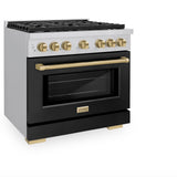 Autograph Edition 36 in. 5.2 cu. ft. 6 Burner Gas Range with Convection Gas Oven - (SGRZBLM36CB) -