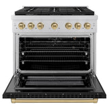 Autograph Edition 36 in. 5.2 cu. ft. 6 Burner Gas Range with Convection Gas Oven - (SGRZBLM36CB) -