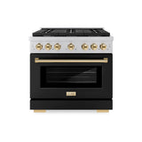 Autograph Edition 36 in. 5.2 cu. ft. 6 Burner Gas Range with Convection Gas Oven - (SGRZBLM36G) -
