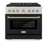 Autograph Edition 36 in. 5.2 cu. ft. 6 Burner Gas Range with Convection Gas Oven - (SGRZBLM36G) -