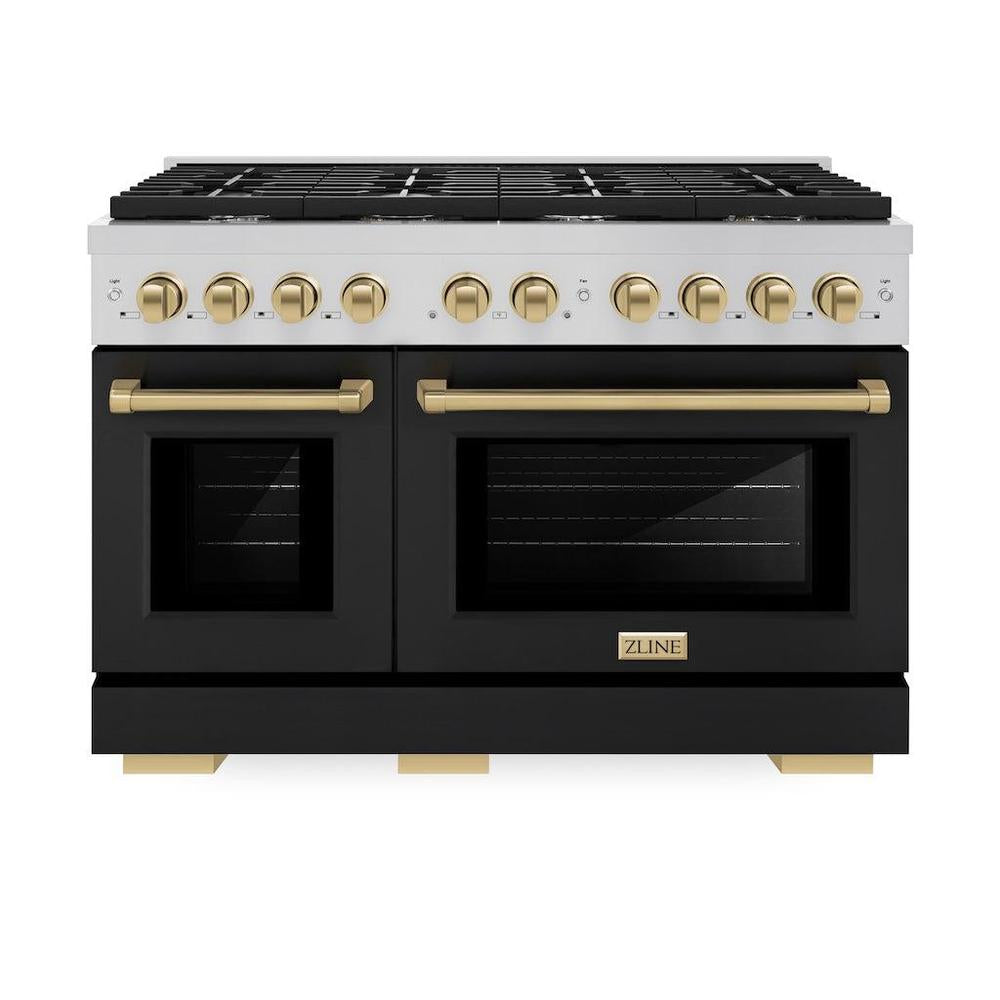 Autograph Edition 48 in. 6.7 cu. ft. 8 Burner Double Oven Gas Range - (SGRZBLM48CB) -