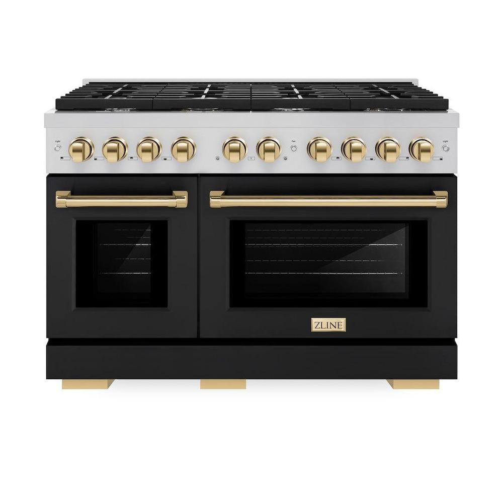 Autograph Edition 48 in. 6.7 cu. ft. 8 Burner Double Oven Gas Range - (SGRZBLM48G) -
