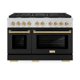 Autograph Edition 48 in. 6.7 cu. ft. 8 Burner Double Oven Gas Range - (SGRZBLM48G) -