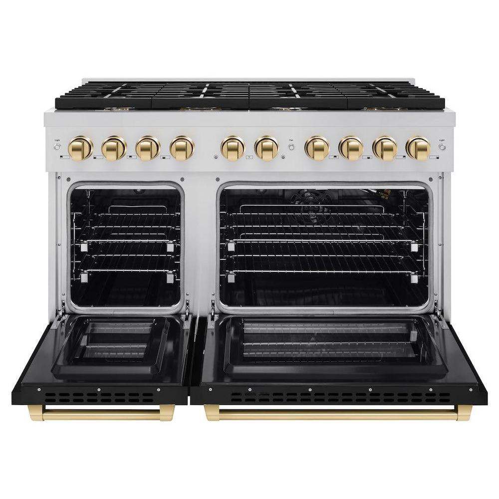 Autograph Edition 48 in. 6.7 cu. ft. 8 Burner Double Oven Gas Range - (SGRZBLM48G) -