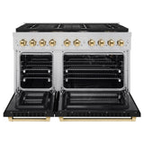 Autograph Edition 48 in. 6.7 cu. ft. 8 Burner Double Oven Gas Range - (SGRZBLM48G) -