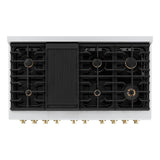 Autograph Edition 48 in. 6.7 cu. ft. 8 Burner Double Oven Gas Range - (SGRZBLM48G) -