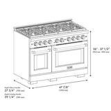 Autograph Edition 48 in. 6.7 cu. ft. 8 Burner Double Oven Gas Range - (SGRZBLM48G) -