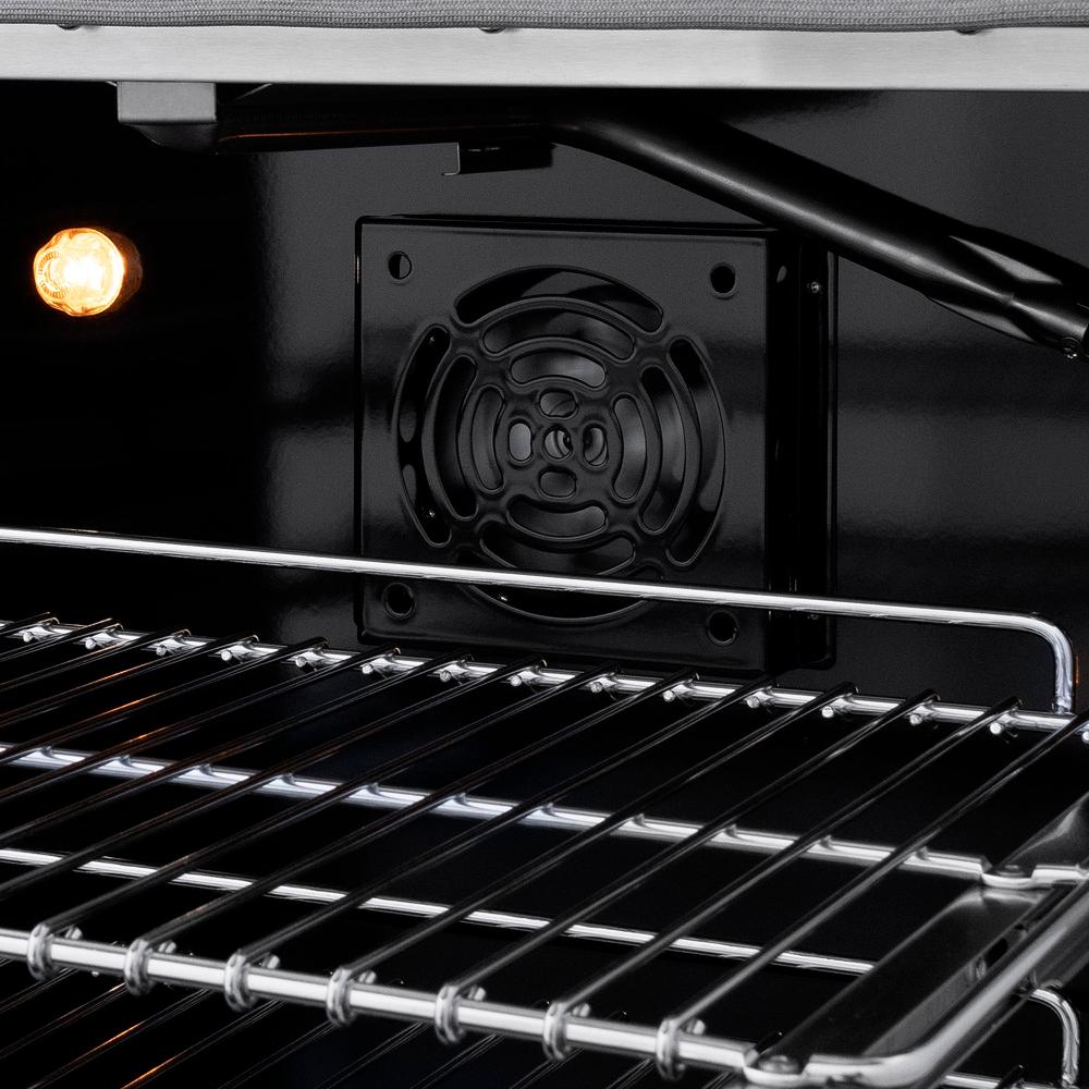 AutographEdition 48 in. 6.7 cu. ft. 8 Burner Double Oven Gas Range in Stainless Steel with White Matte Doors and Matte Black Accents - (SGRZWM48MB) -