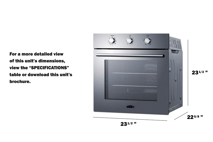 24" Wide LP Gas Wall Oven - (SGW244SSLP)