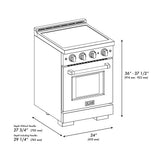 24 in. 3.2 cu. ft. Paramount Induction Range with 3 Element Cooktop and Electric Convection Oven - (SINR24) -