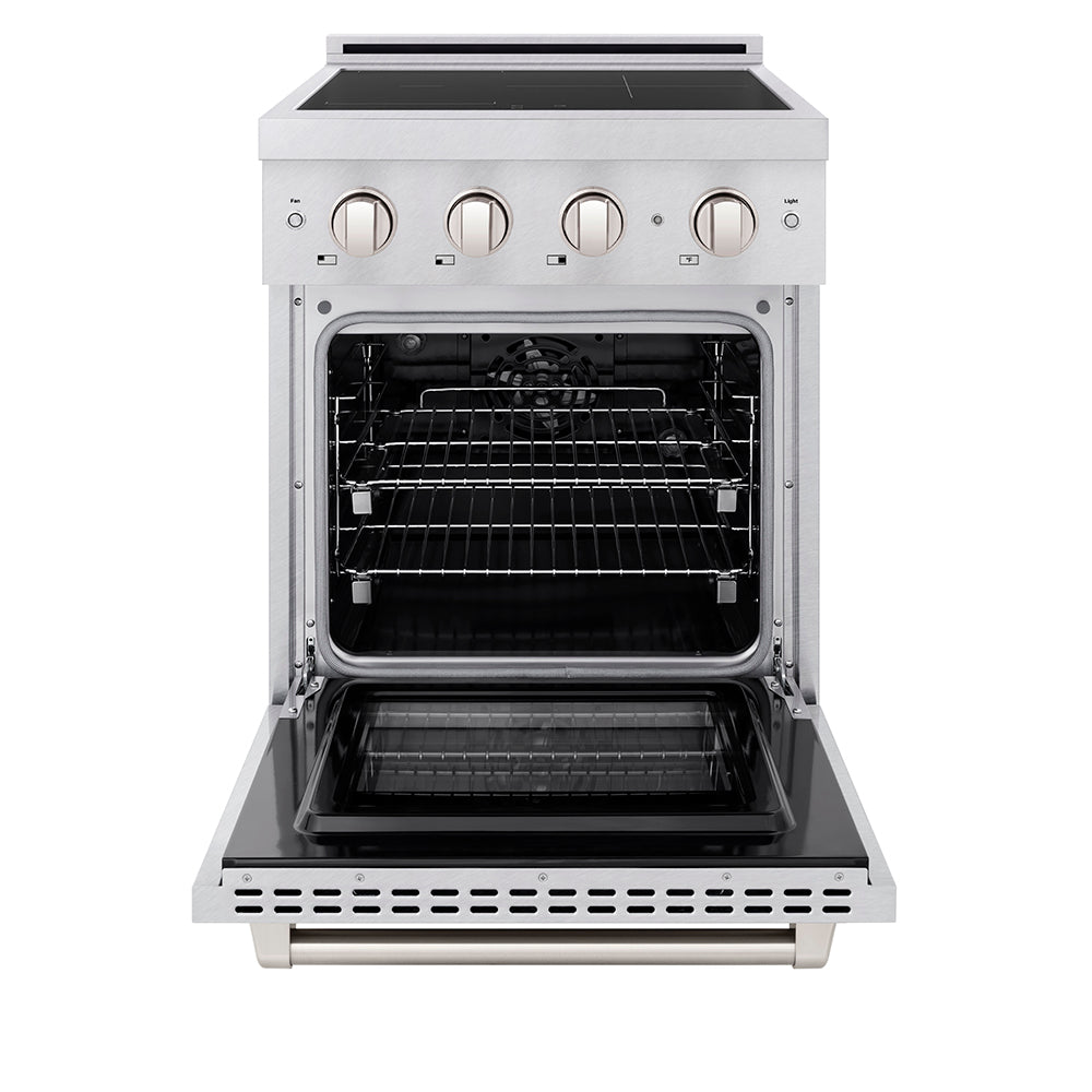 24 in. 3.2 cu. ft. Paramount Induction Range with 3 Element Cooktop and Electric Convection Oven - (SINRS24) -