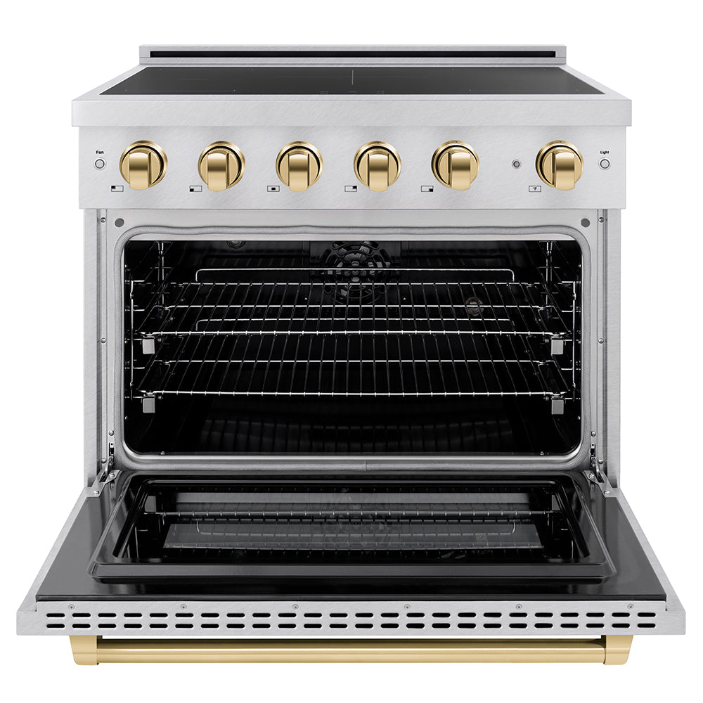 Autograph Edition 36 in. 5.2 cu. ft. Paramount Induction Range with 5 Element Cooktop and Electric Convection Oven - (SINRSZ36G) -