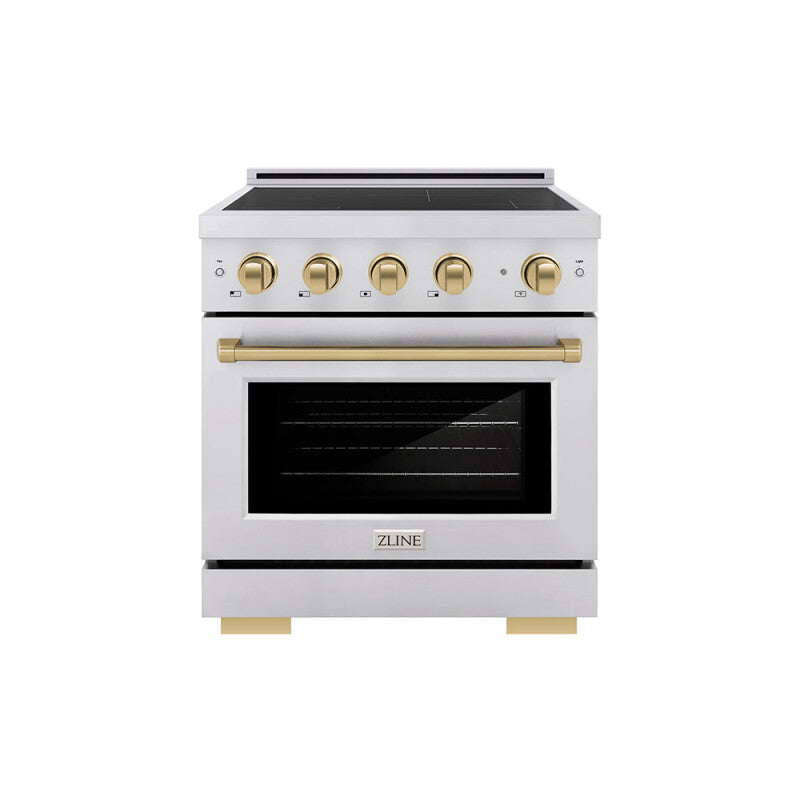 Autograph Edition 30 in. 4.2 cu. ft. Paramount Induction Range with 4 Element Cooktop and Electric Convection Oven - (SINRZ30CB) -