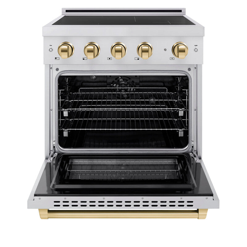 Autograph Edition 30 in. 4.2 cu. ft. Paramount Induction Range with 4 Element Cooktop and Electric Convection Oven - (SINRZ30G) -