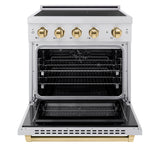 Autograph Edition 30 in. 4.2 cu. ft. Paramount Induction Range with 4 Element Cooktop and Electric Convection Oven - (SINRZ30G) -