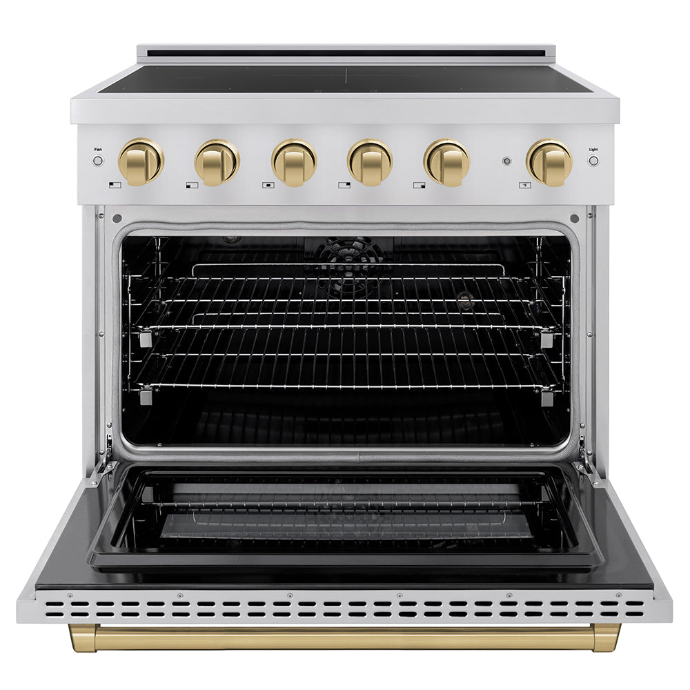 Autograph Edition 36 in. 5.2 cu. ft. Paramount Induction Range with 5 Element Cooktop and Electric Convection Oven - (SINRZ36CB) -
