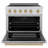 Autograph Edition 36 in. 5.2 cu. ft. Paramount Induction Range with 5 Element Cooktop and Electric Convection Oven - (SINRZ36CB) -