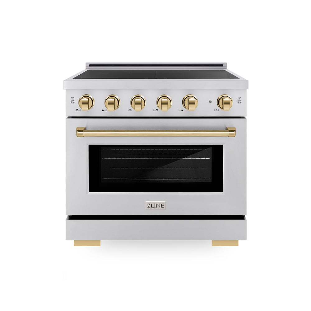 Autograph Edition 36 in. 5.2 cu. ft. Paramount Induction Range with 5 Element Cooktop and Electric Convection Oven - (SINRZ36G) -