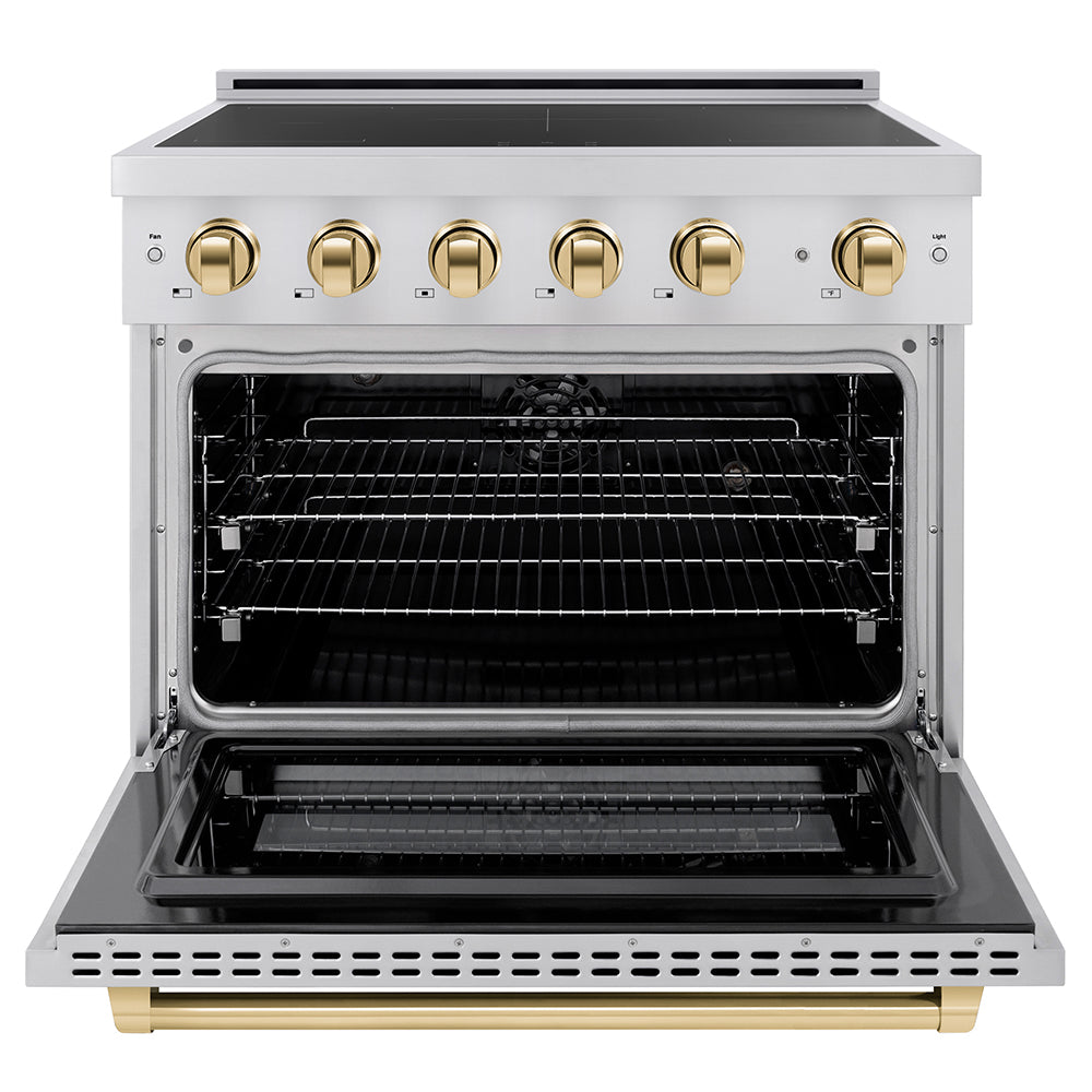 Autograph Edition 36 in. 5.2 cu. ft. Paramount Induction Range with 5 Element Cooktop and Electric Convection Oven - (SINRZ36G) -