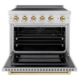 Autograph Edition 36 in. 5.2 cu. ft. Paramount Induction Range with 5 Element Cooktop and Electric Convection Oven - (SINRZ36G) -
