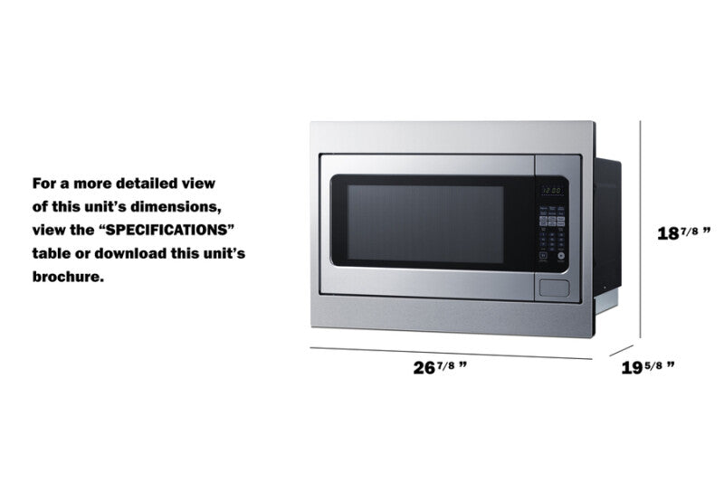 27" Wide Built-In Microwave (Trim Kit Included) - (SMBI27TK27)