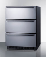 24" Wide Built-In 3-Drawer All-Refrigerator - (SP6DS3D)