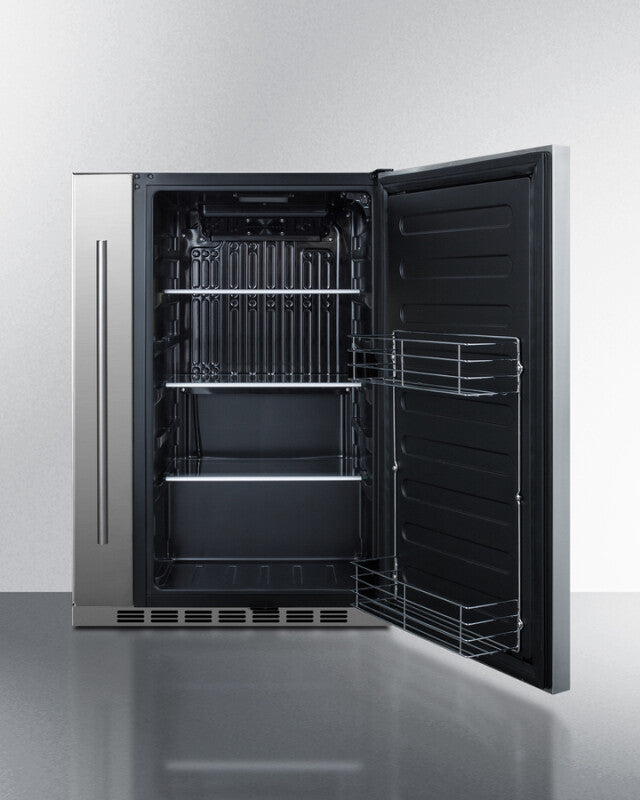 Shallow Depth 24" Wide Outdoor Built-in All-refrigerator With Slide-out Storage Compartment - (SPR196OS24)