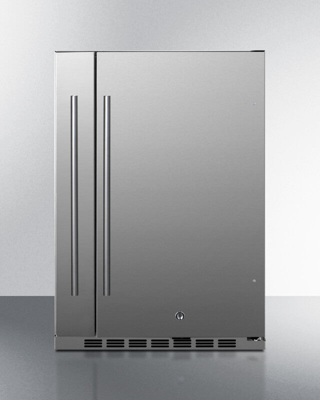 Shallow Depth 24" Wide Outdoor Built-in All-refrigerator With Slide-out Storage Compartment - (SPR196OS24)