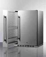 Shallow Depth 24" Wide Outdoor Built-in All-refrigerator With Slide-out Storage Compartment - (SPR196OS24)