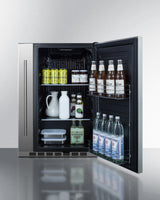 Shallow Depth 24" Wide Outdoor Built-in All-refrigerator With Slide-out Storage Compartment - (SPR196OS24)