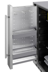 Shallow Depth 24" Wide Outdoor Built-in All-refrigerator With Slide-out Storage Compartment - (SPR196OS24)