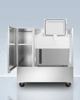 Stainless Steel Cart With Portable Refrigerator/freezer - (SPRF36CART)