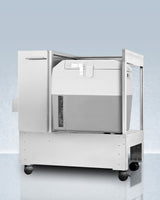 Stainless Steel Cart With Portable Refrigerator/freezer - (SPRF36LCART)