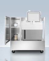 Stainless Steel Cart With Portable Refrigerator/freezer - (SPRF36LCART)
