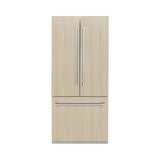 36 in. 19.6 cu. ft. Panel Ready French Door Built-In Bottom Freezer Refrigerator with Water Dispenser and Ice Maker with Stainless Steel Interior - (SRBIV36) -