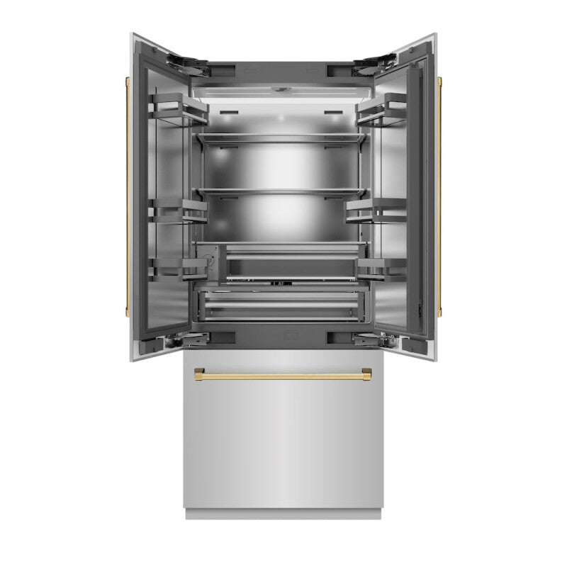 Autograph Edition 36 in. 19.6 cu. ft. French Door Built-In Bottom Freezer Refrigerator with Water Dispenser and Ice Maker - (SRBIVZ30436G) -