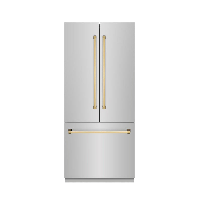 Autograph Edition 36 in. 19.6 cu. ft. French Door Built-In Bottom Freezer Refrigerator with Water Dispenser and Ice Maker - (SRBIVZ30436G) -