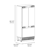 Autograph Edition 36 in. 19.6 cu. ft. Panel Ready French Door Built-In Bottom Freezer Refrigerator with Water Dispenser and Ice Maker with Stainless Steel Interior and Champagne Bronze Accents - (SRBIVZ36CB) -