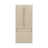 Autograph Edition 36 in. 19.6 cu. ft. Panel Ready French Door Built-In Bottom Freezer Refrigerator with Water Dispenser and Ice Maker with Stainless Steel Interior and Polished Gold Accents - (SRBIVZ36G) -