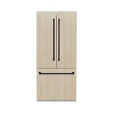 Autograph Edition 36 in. 19.6 cu. ft. Panel Ready French Door Built-In Bottom Freezer Refrigerator with Water Dispenser and Ice Maker with Stainless Steel Interior and Matte Black Accents - (SRBIVZ36MB) -