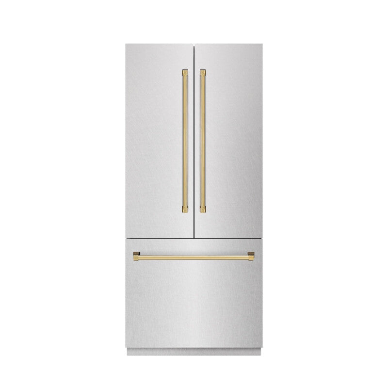 Autograph Edition 36 in. 19.6 cu. ft. French Door Built-In Bottom Freezer Refrigerator with Water Dispenser and Ice Maker - (SRBIVZSN36G) -