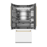 Autograph Edition 36 in. 19.6 cu. ft. French Door Built-In Bottom Freezer Refrigerator with Water Dispenser and Ice Maker - (SRBIVZWM36G) -