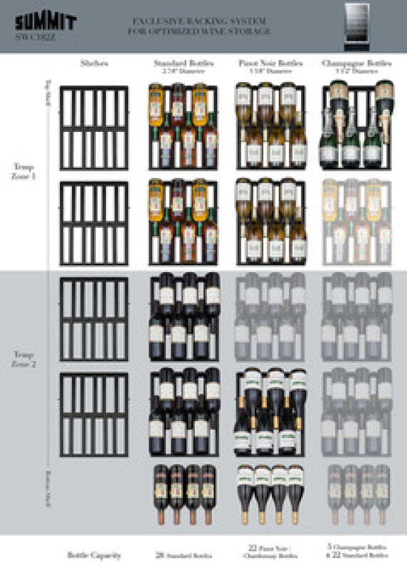 18" Wide Built-in Wine Cellar, ADA Compliant - (SWC182ZCSSADA)