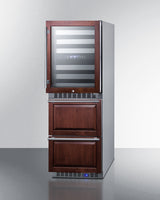 24" Wide Combination Dual-zone Wine Cellar and 2-drawer All-freezer (panels Not Included) - (SWCDAF24PNR)