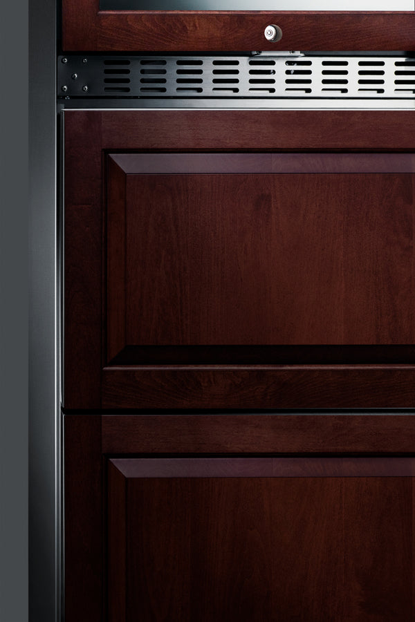 24" Wide Combination Dual-zone Wine Cellar and 2-drawer All-freezer (panels Not Included) - (SWCDAF24PNR)